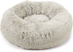 Beeztees Yali – Hondenmand – Pluche – Lichtgrijs – Diam. 60 Cm