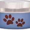 Honden Voerbak & Drinkbak – Vaatwasmachinebestendig, Met Antislip En Antibacteriële RVS Binnenzijde – Loving Pets Bella Bowl – 8 Kleuren In Small Tot Extra-Large – Kleur: Metallic Blueberry, Maat: Extra Large – 2L
