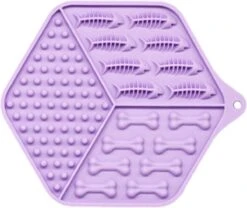 Likmat Hond | Lila | 100% Siliconen | Anti-schrok | Anti-slip | Slow Feeder | 17 Cm | Honden Voerbak