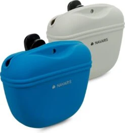 Navaris Honden Belongingszakje – Siliconen Voertasje – Set Van 2 – Traktatiezakje Voor Droogvoer En Natvoer – Met Magnetische Sluiting En Clip