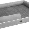 Orthopedisch Hondenbed – Hondenkussen – Hondenmand – Zachte Vulling – Hondensofa – 106 X 80 X 25 Cm – Grijs