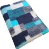 Topmast Vetbed – Patchwork Design – 150 X 100 Cm – Waterafstotend – Latex Antislip – Benchmat Hond – Hondendeken – Hondenkleed – Turquoise Zwart Blauw Grijs – Machinewasbaar