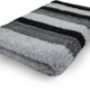 Vetbed Stripes – Antraciet – Antislip Hondenmat – 150 X 100 Cm – Benchmat – Hondenkleed – Voor Honden – Machine Wasbaar – Droogloopmat